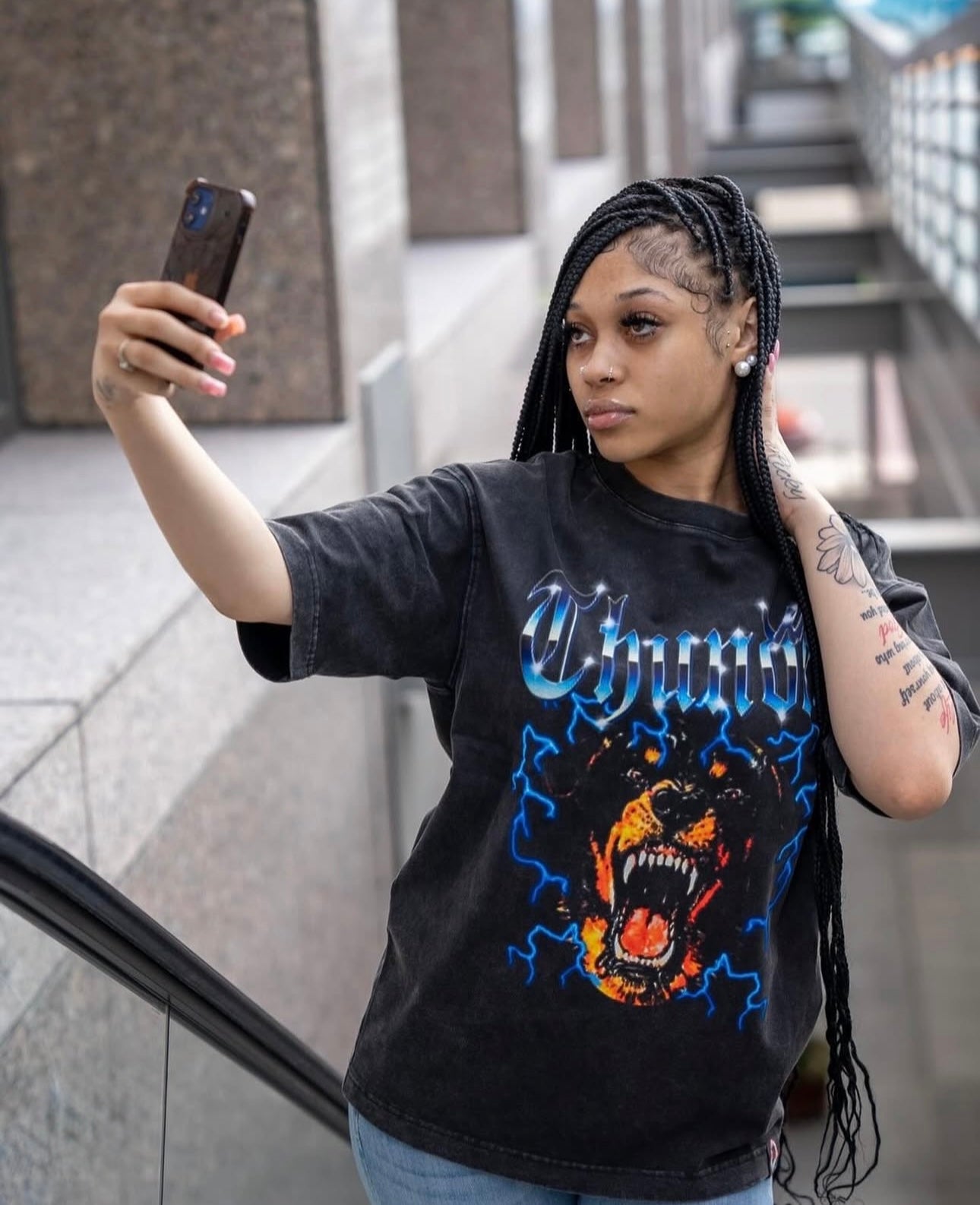 RARE THUNDER TEE (EXCL) "Acid Washed"