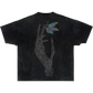 BUTTERFLY SKULL TEE "Acid Washed"