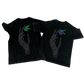 BUTTERFLY SKULL TEE "Acid Washed"