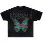 BUTTERFLY SKULL TEE "Acid Washed"